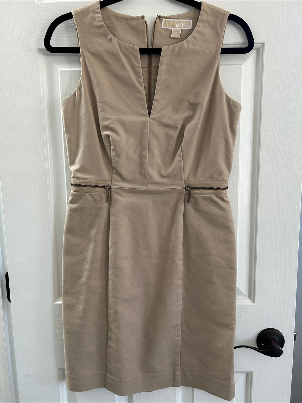 2 MICHAEL Michael Kors Beige Sleeveless Sheath Dress